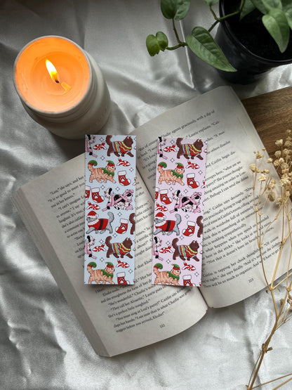 Holiday Cats Pattern Bookmark