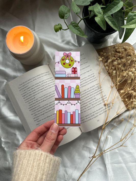 Holiday Bookshelves Bookmark