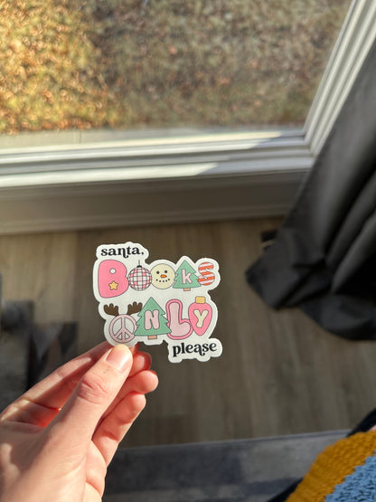 Santa, Books Only Please Sticker