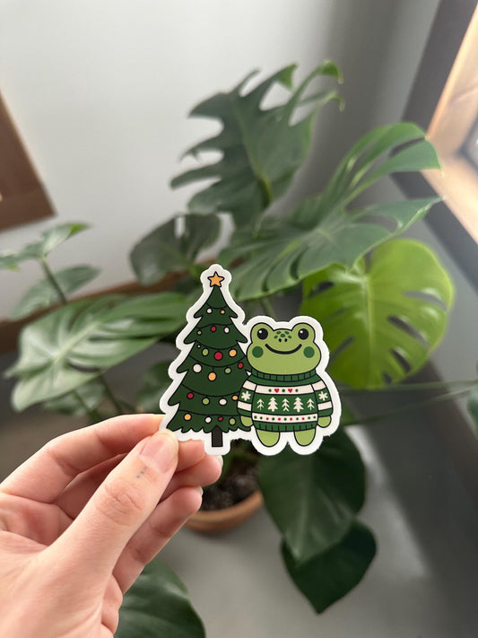 Festive Frog Sticker