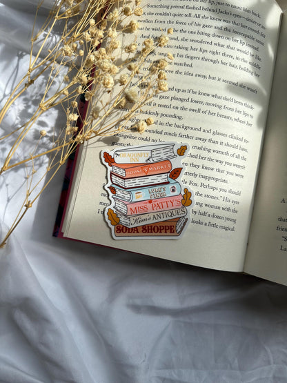 Gilmore Girls Fall Bookstack Sticker
