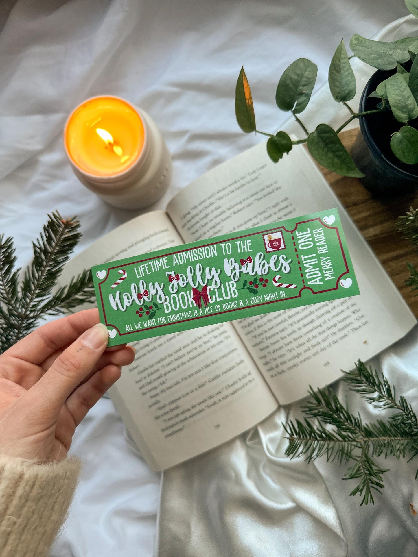 Holly Jolly Babes Book Club Bookmark