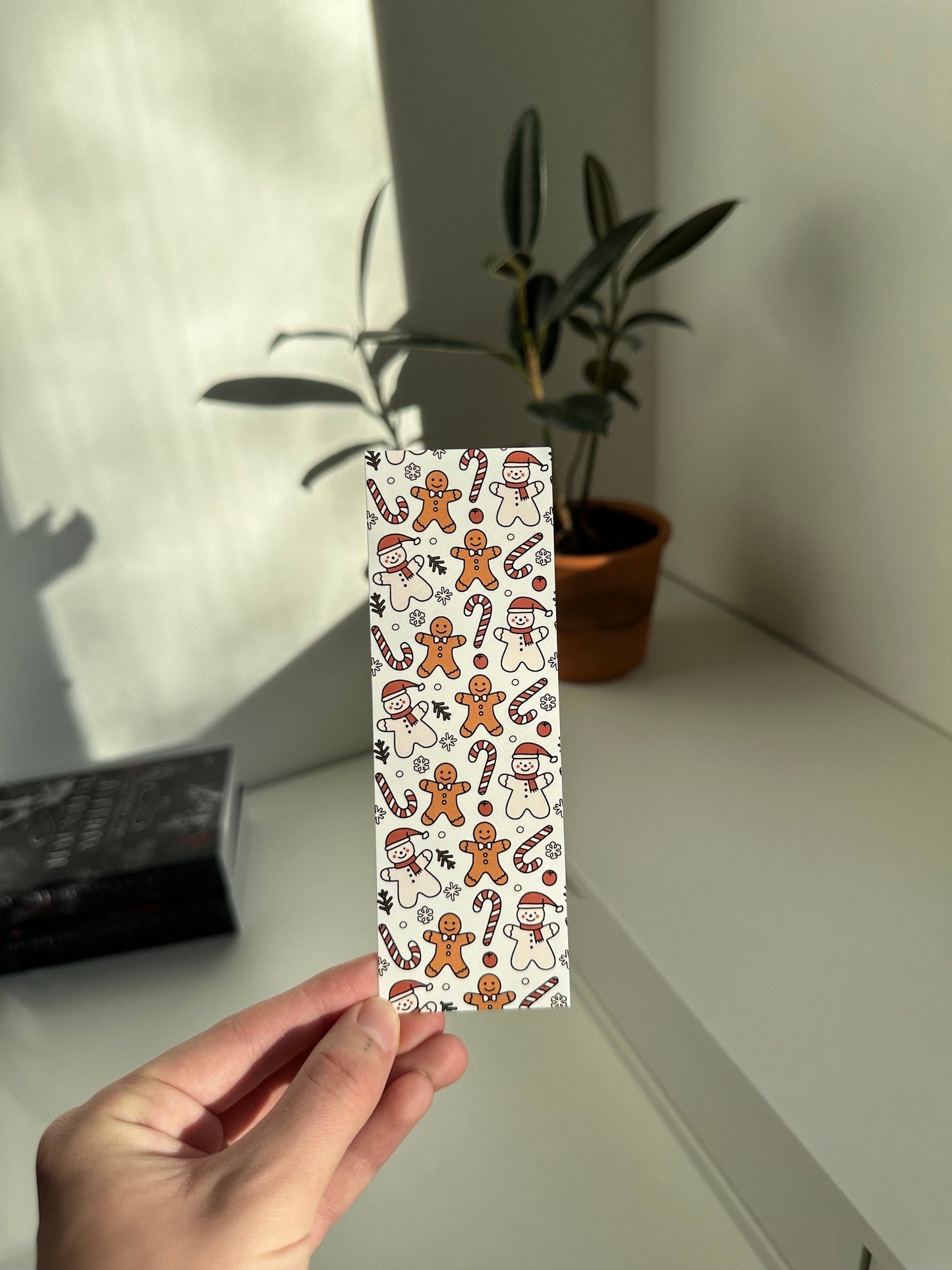 Gingerbread, Snowman and Candy Cane Bookmark