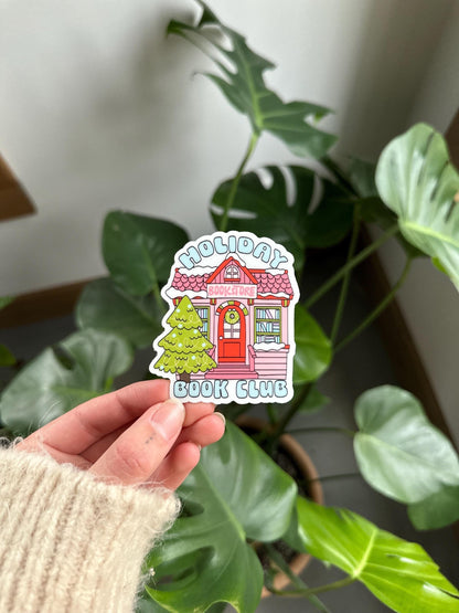 Holiday Book Club Bookstore Sticker