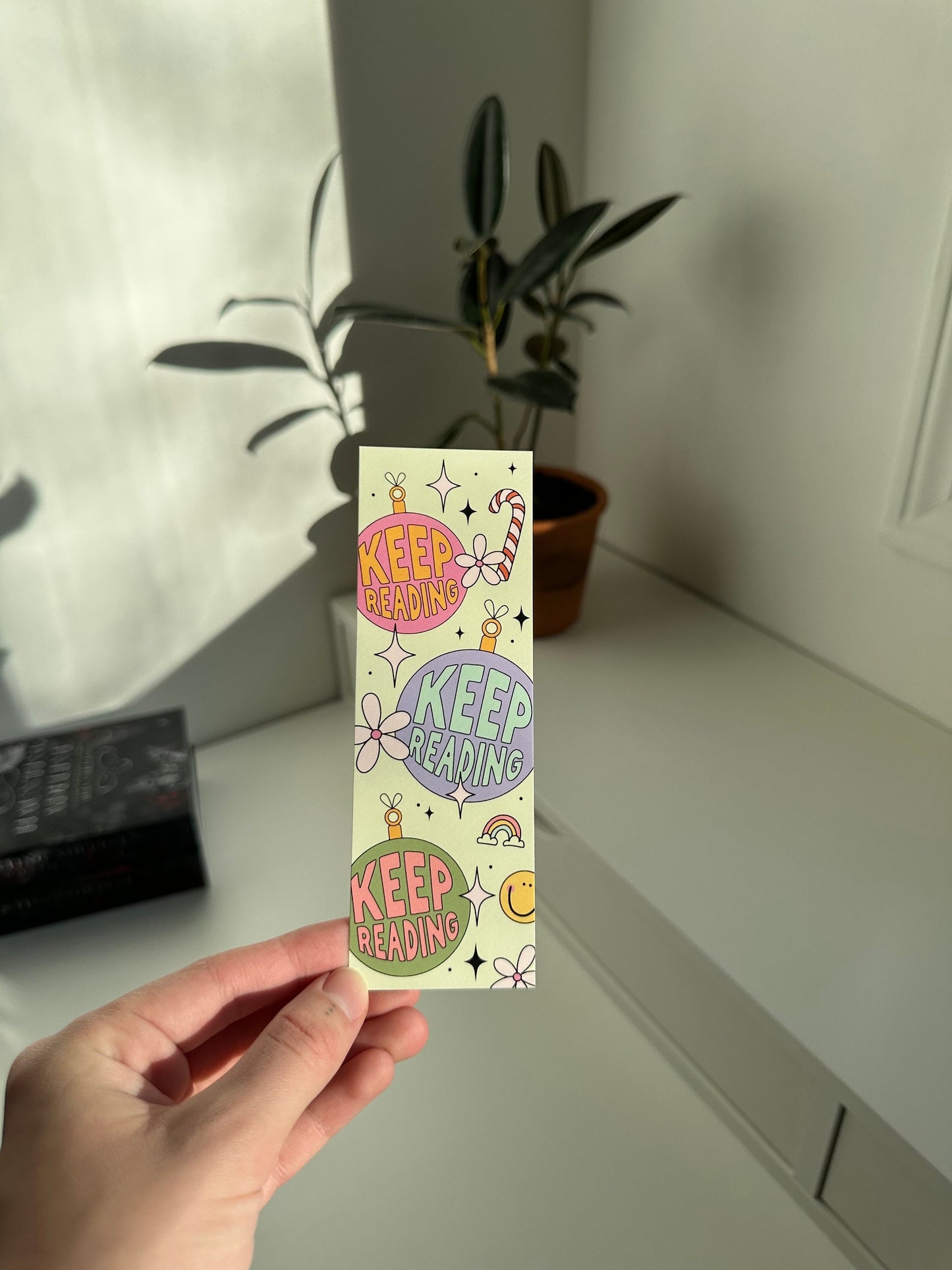 Keep Reading Christmas Ornament Bookmark
