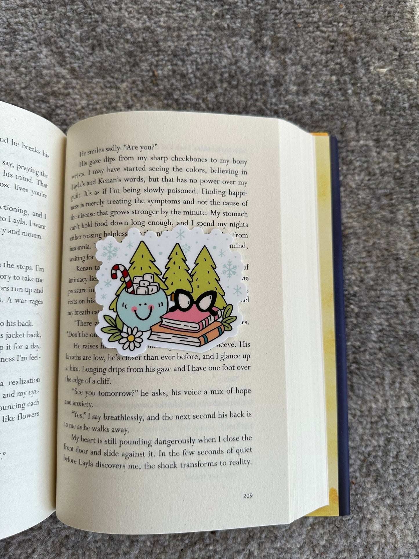 Cute Holiday Winter Bookish Sticker