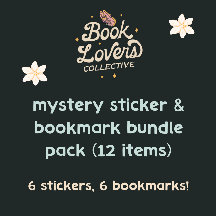 MYSTERY Bookish Sticker & Bookmark Bundle Pack - 12 different items