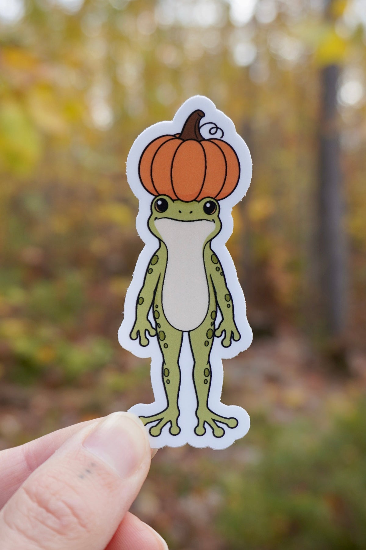 Pumpkin Frog Sticker