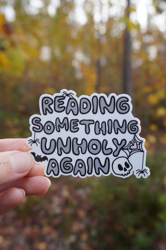 Reading Something Unholy Sticker