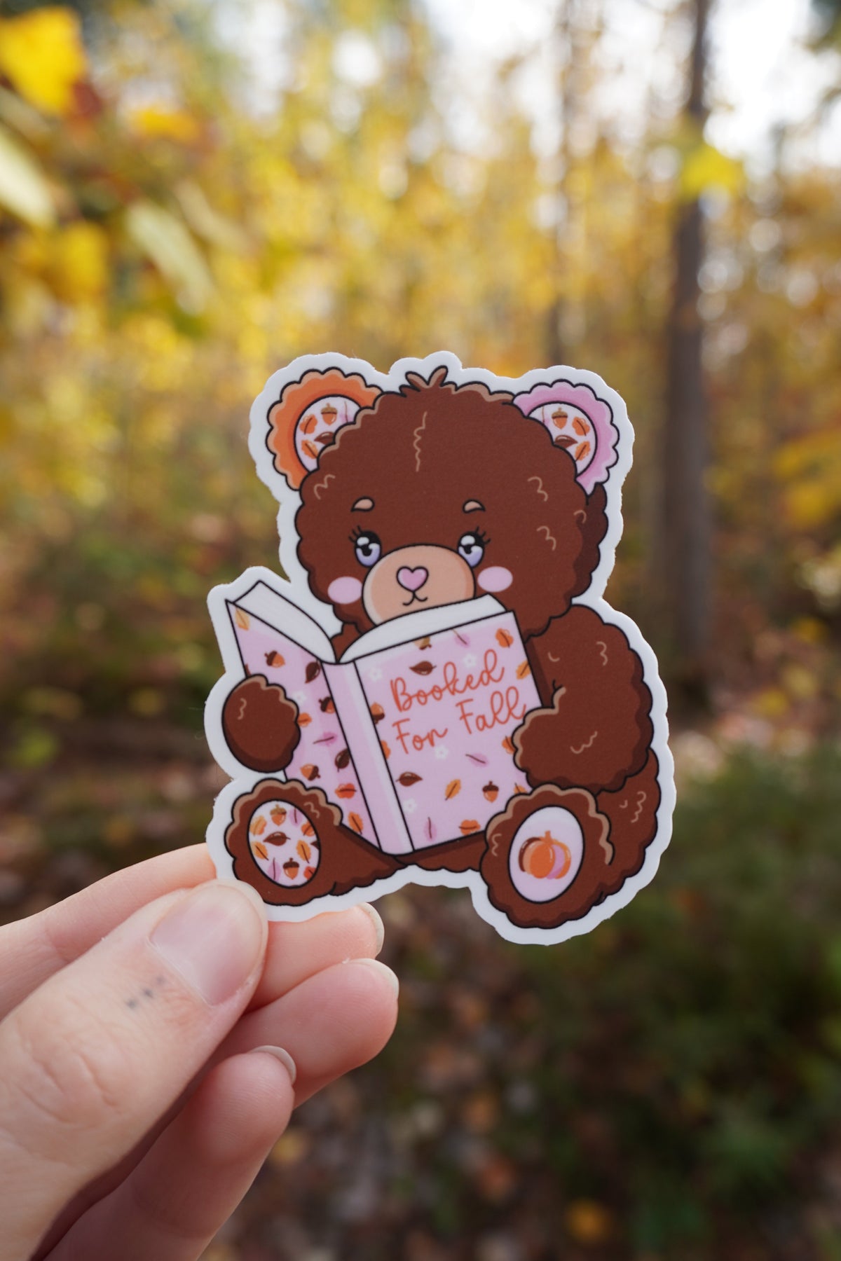 Booked for Fall Bear Sticker