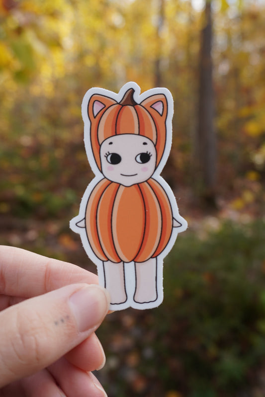 Pumpkin Angel Sticker