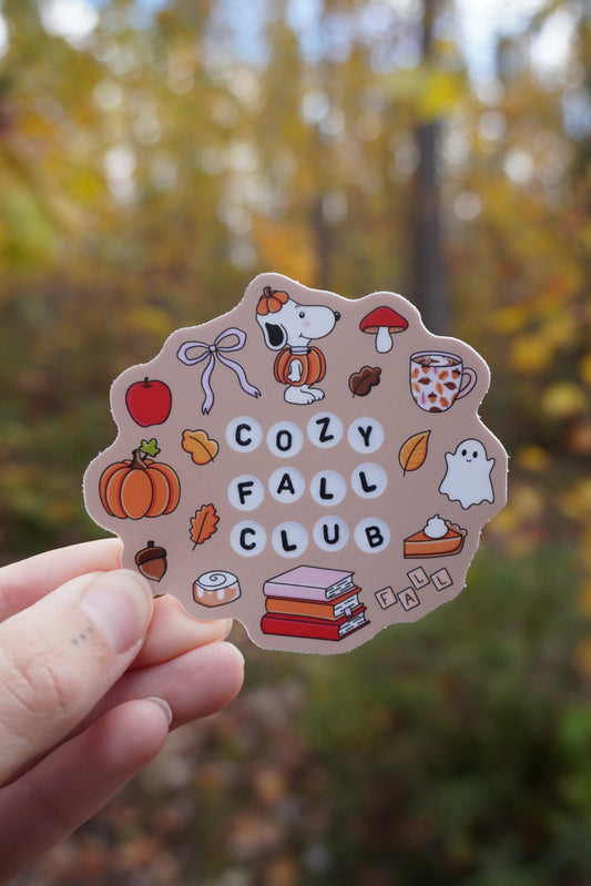 Cozy Fall Club Sticker