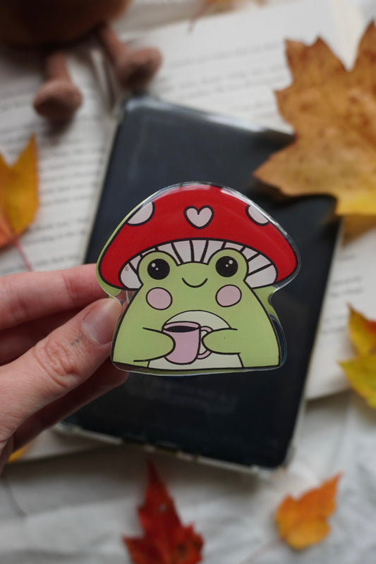 Mushroom Frog Magnetic E-reader Grip