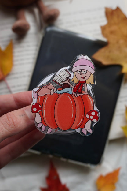 Pumpkin Lizzie Magnetic E-reader Grip
