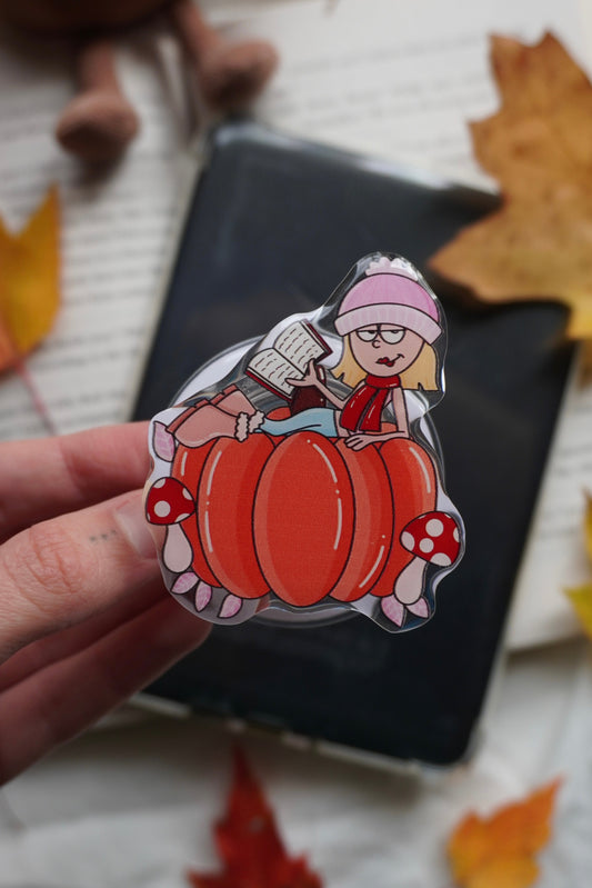 Pumpkin Lizzie Magnetic E-reader Grip