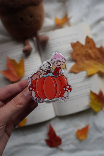 Pumpkin Lizzie Magnetic E-reader Grip