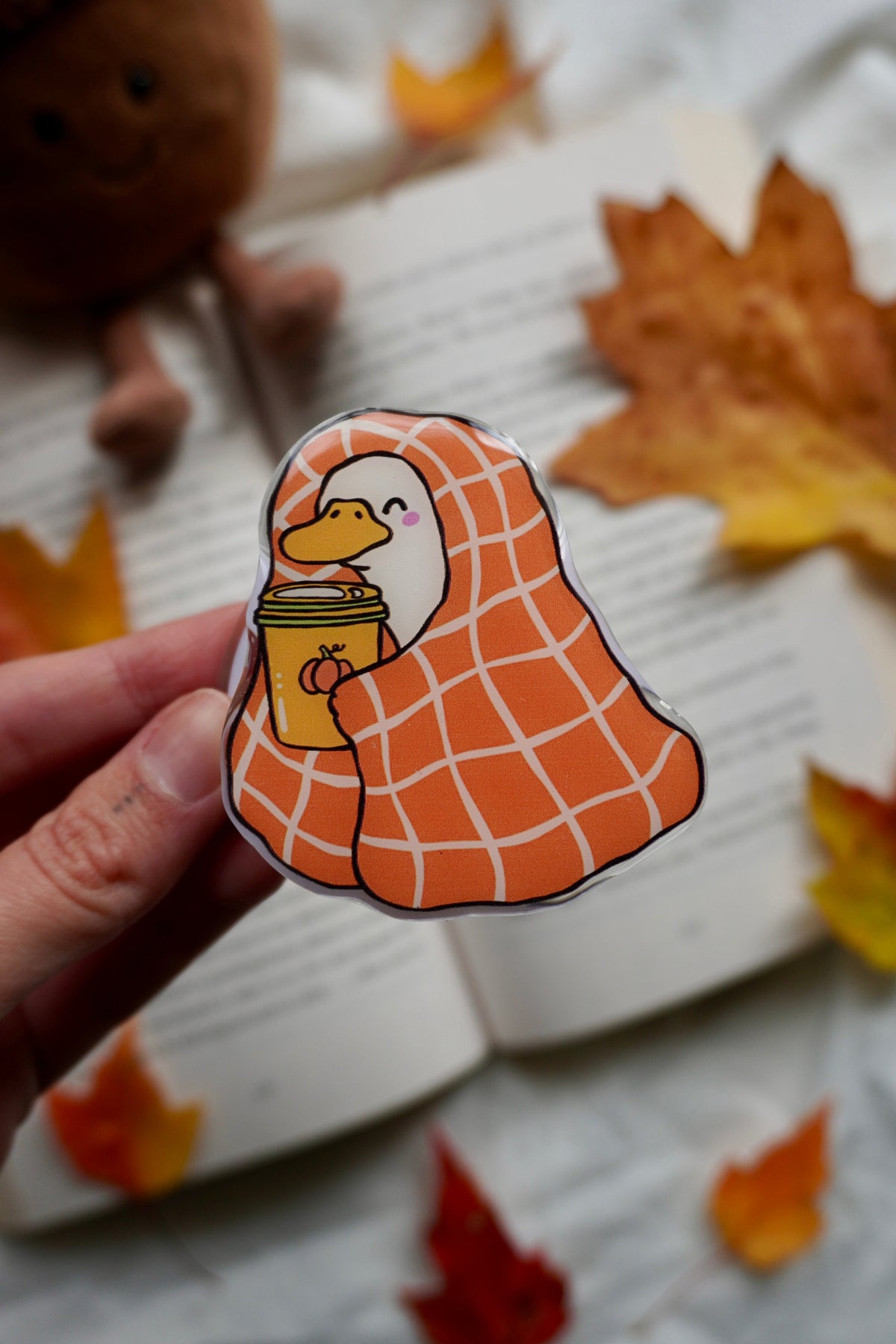 Autumn Duck Magnetic E-reader Grip
