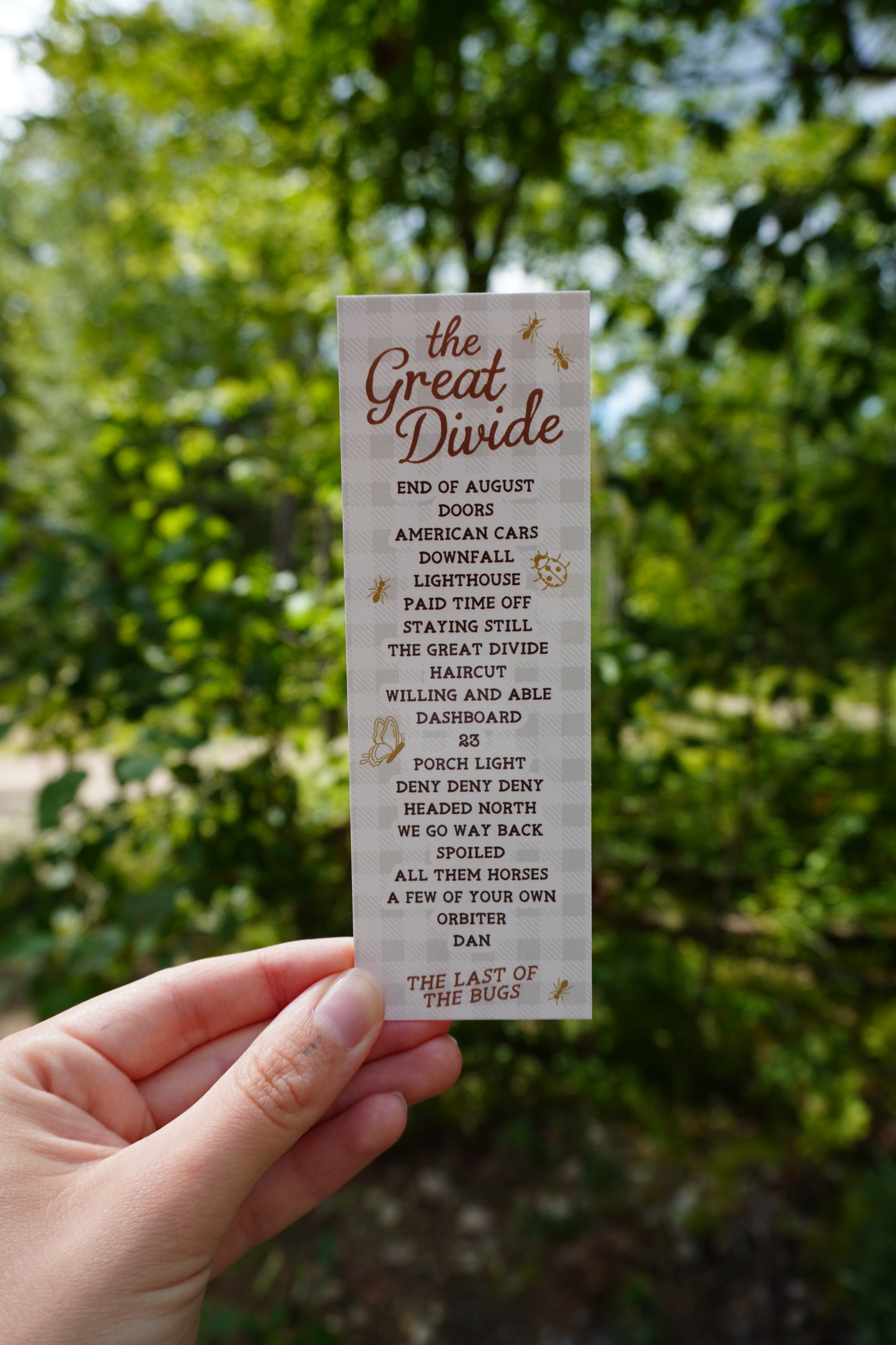 Great Divide Songs Bookmark