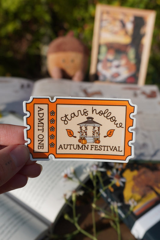 Stars Hollow Autumn Festival Ticket Sticker