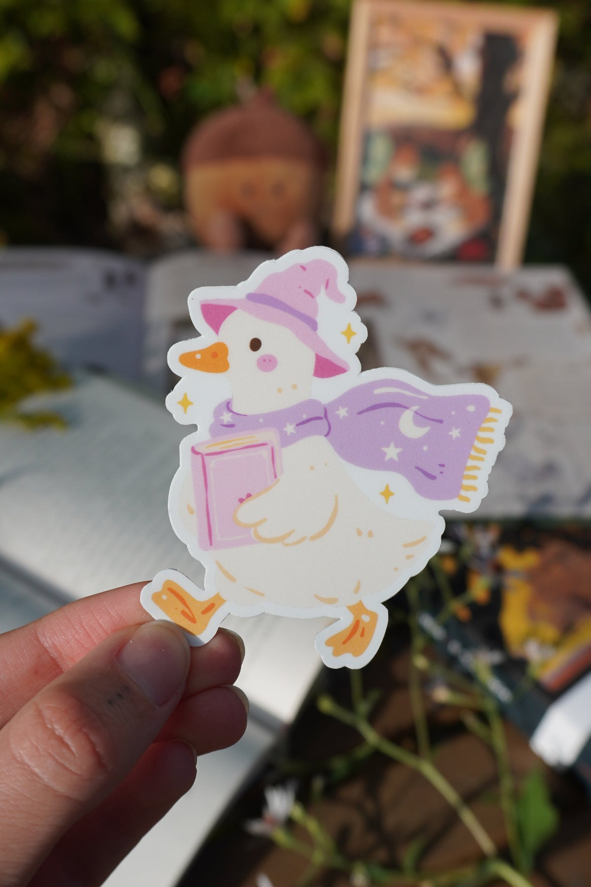 Witchy Duck Bookish Sticker