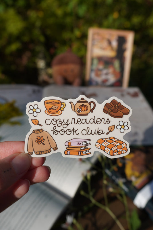 Cozy Readers Book Club Sticker