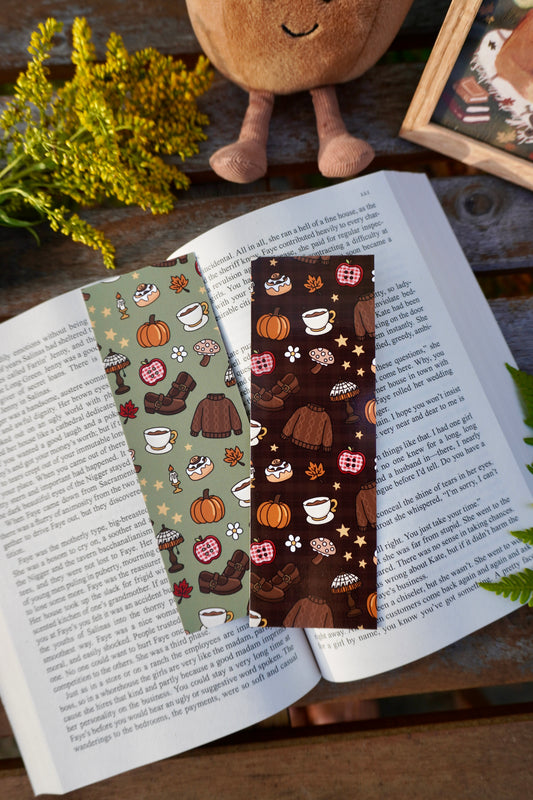 Whimsical Autumn Pattern Bookmark