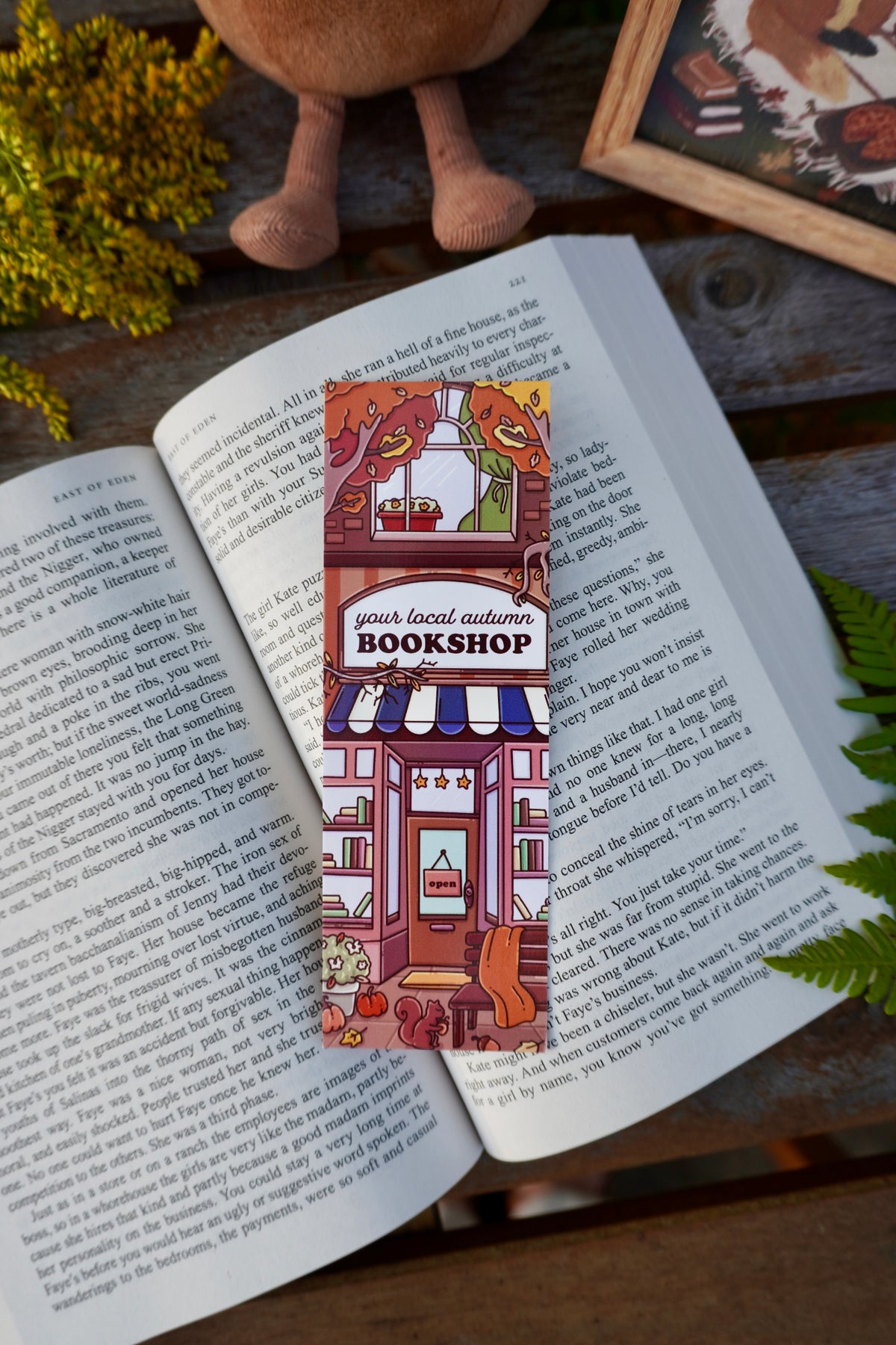 Local Autumn Bookshop Bookmark