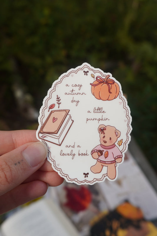 A Cozy Autumn Day Sticker
