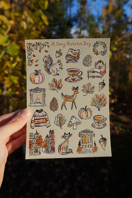 A Cozy Autumn Day Sticker Sheet
