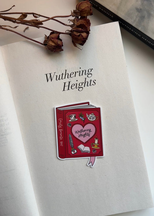 Wuthering Heights Red Book Cover Sticker
