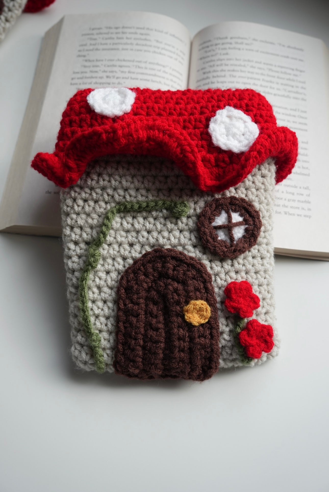 Crochet Mushroom House Kindle Sleeve