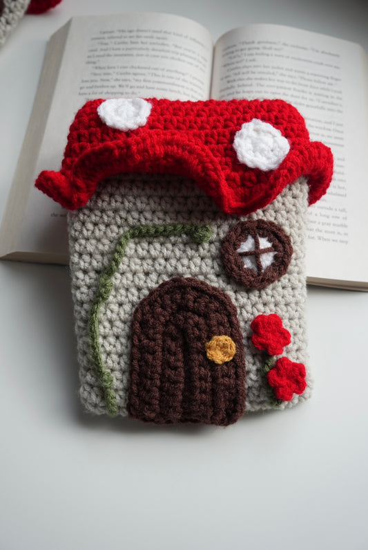 Crochet Mushroom House Kindle Sleeve