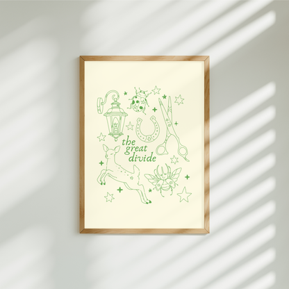 Great Divide Double Sided Art Print
