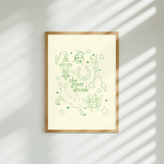 Great Divide Double Sided Art Print