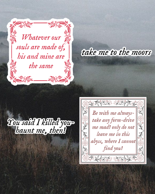 Wuthering Heights Quote Stickers