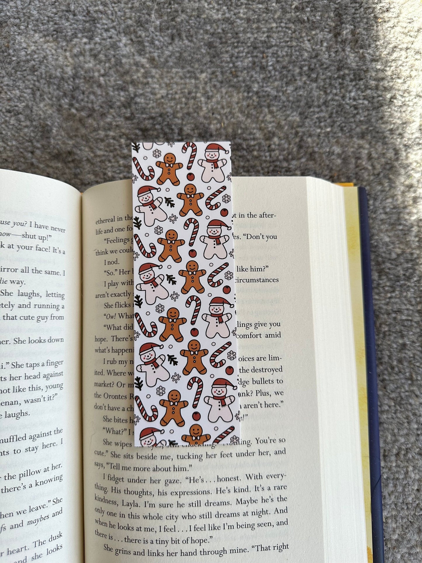 Gingerbread, Snowman and Candy Cane Bookmark