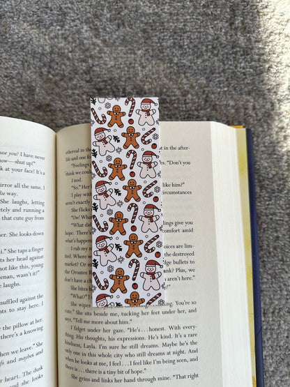 Gingerbread, Snowman and Candy Cane Bookmark