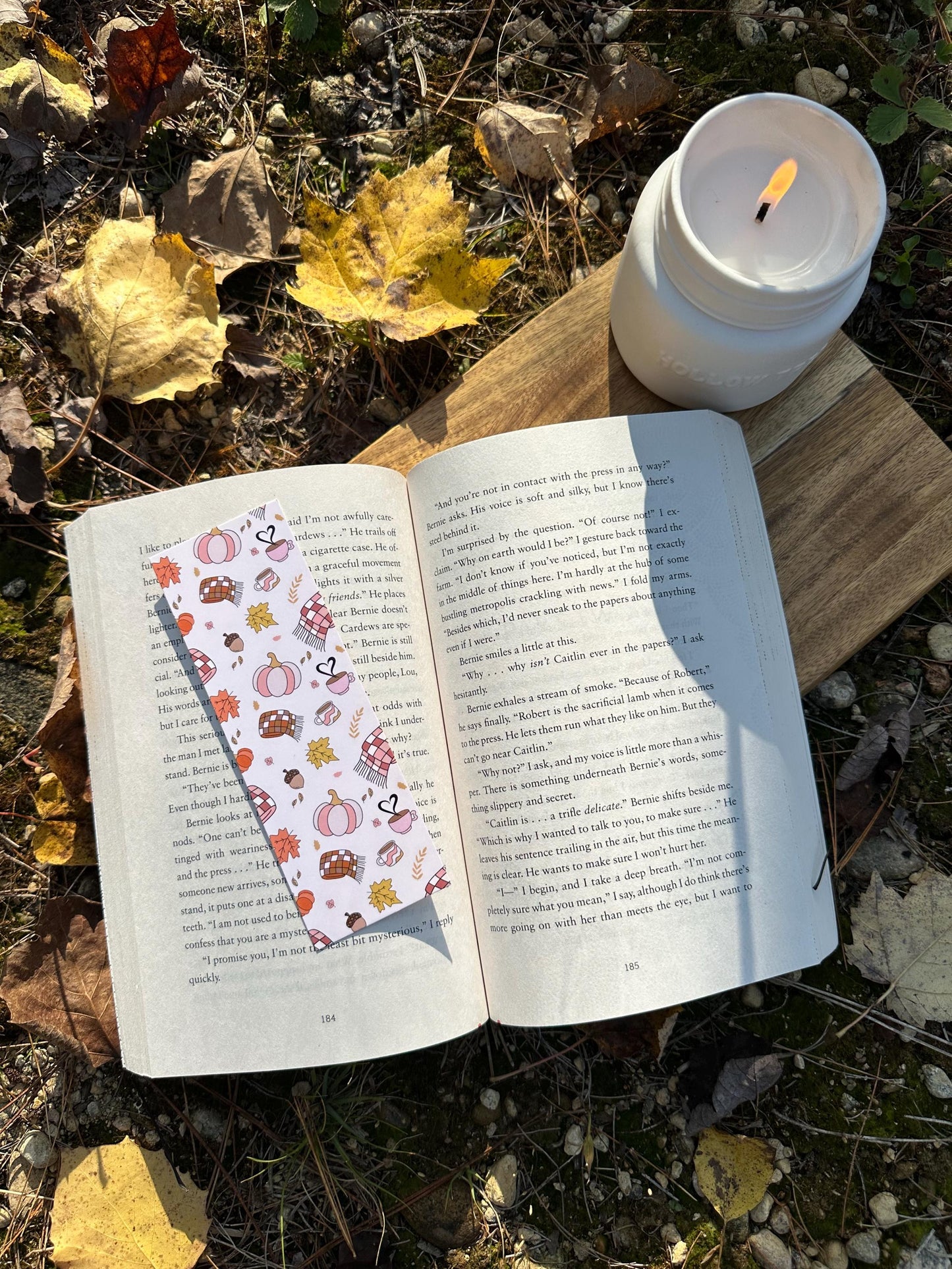 Cozy Autumn Pattern Bookmark
