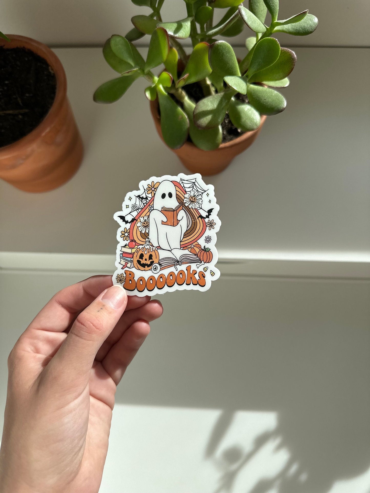 Boooooks Ghost Reading Sticker