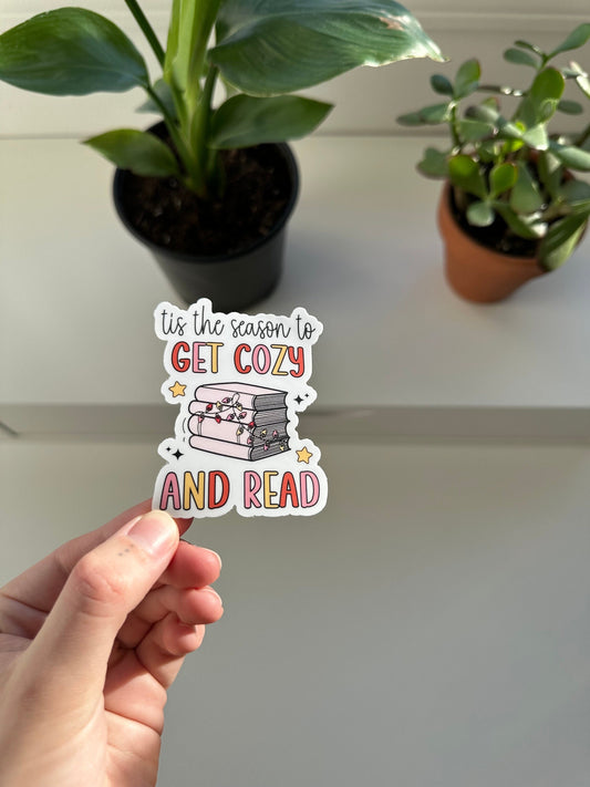 Tis The Season to Get Cozy and Read Sticker