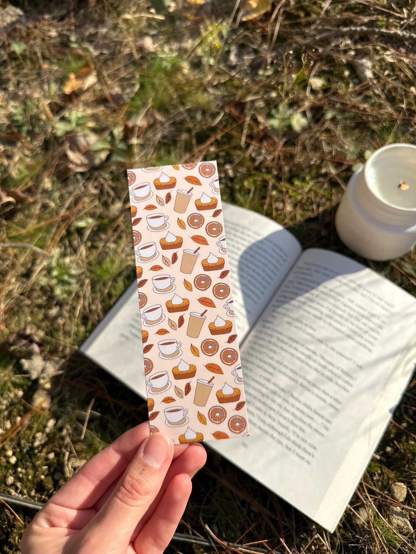 Pumpkin Spice Pattern Bookmark