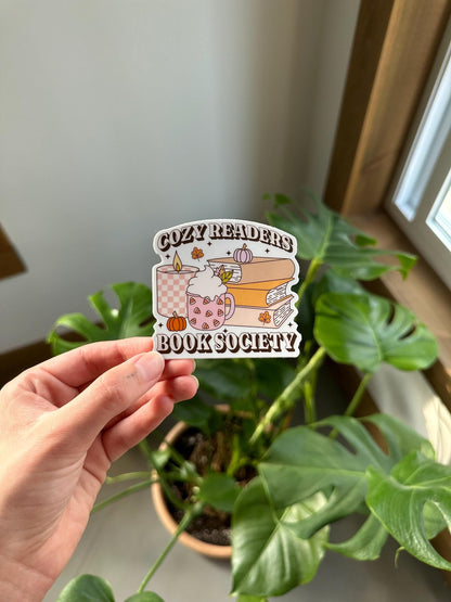 Cozy Readers Book Society Sticker