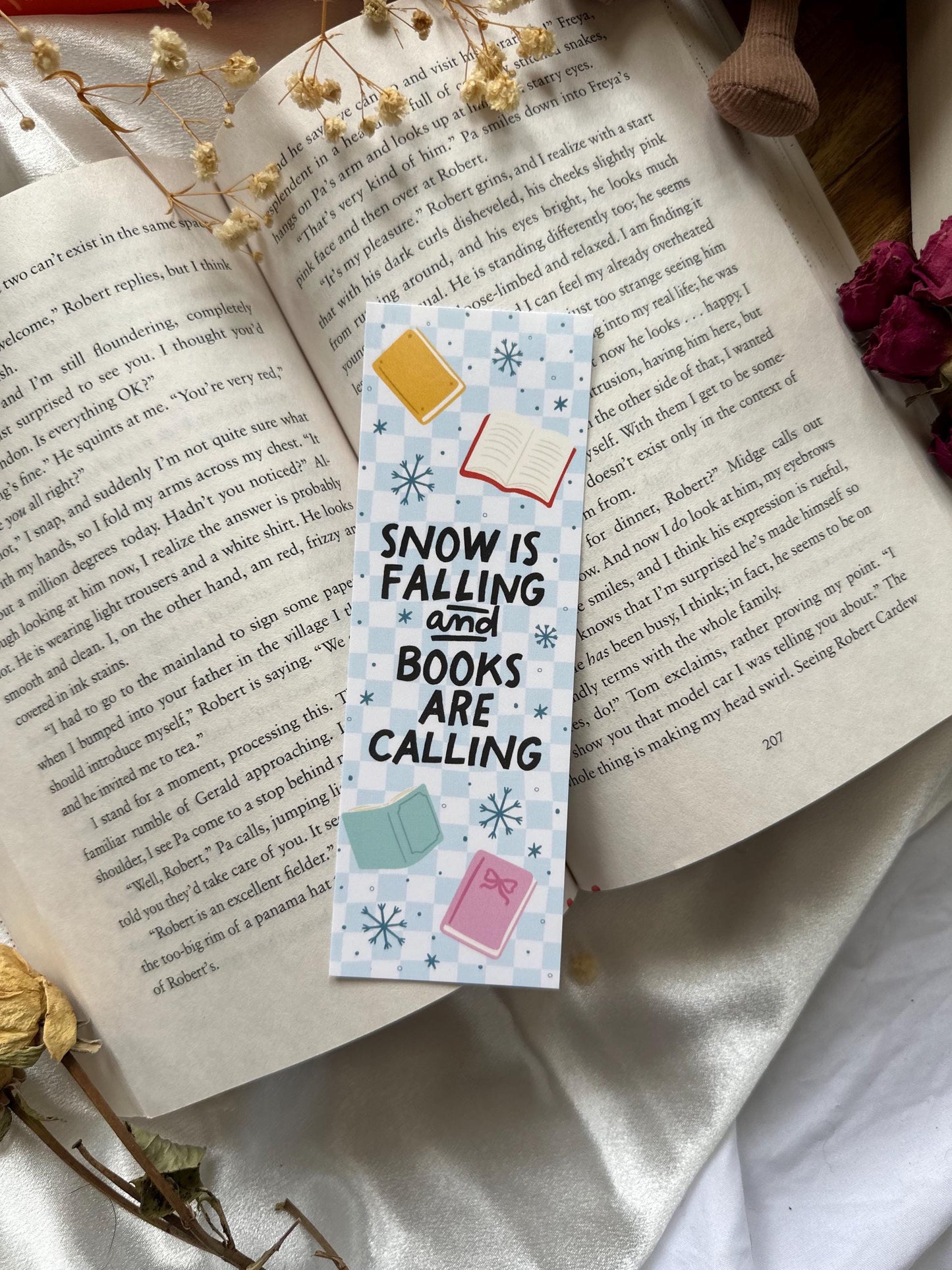 Snow is Falling and Books are Calling Bookmark