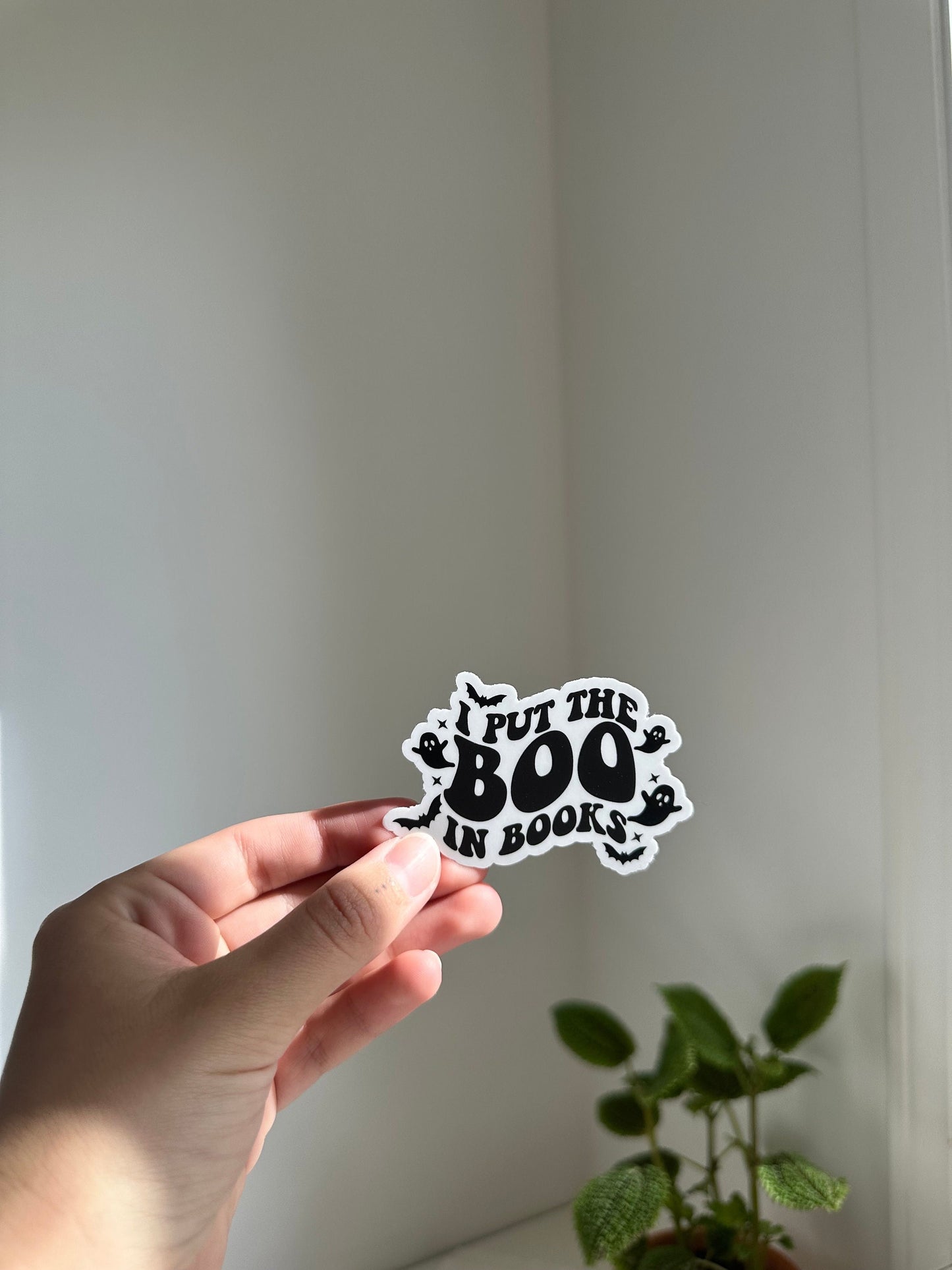I Put The Boo In Books Sticker