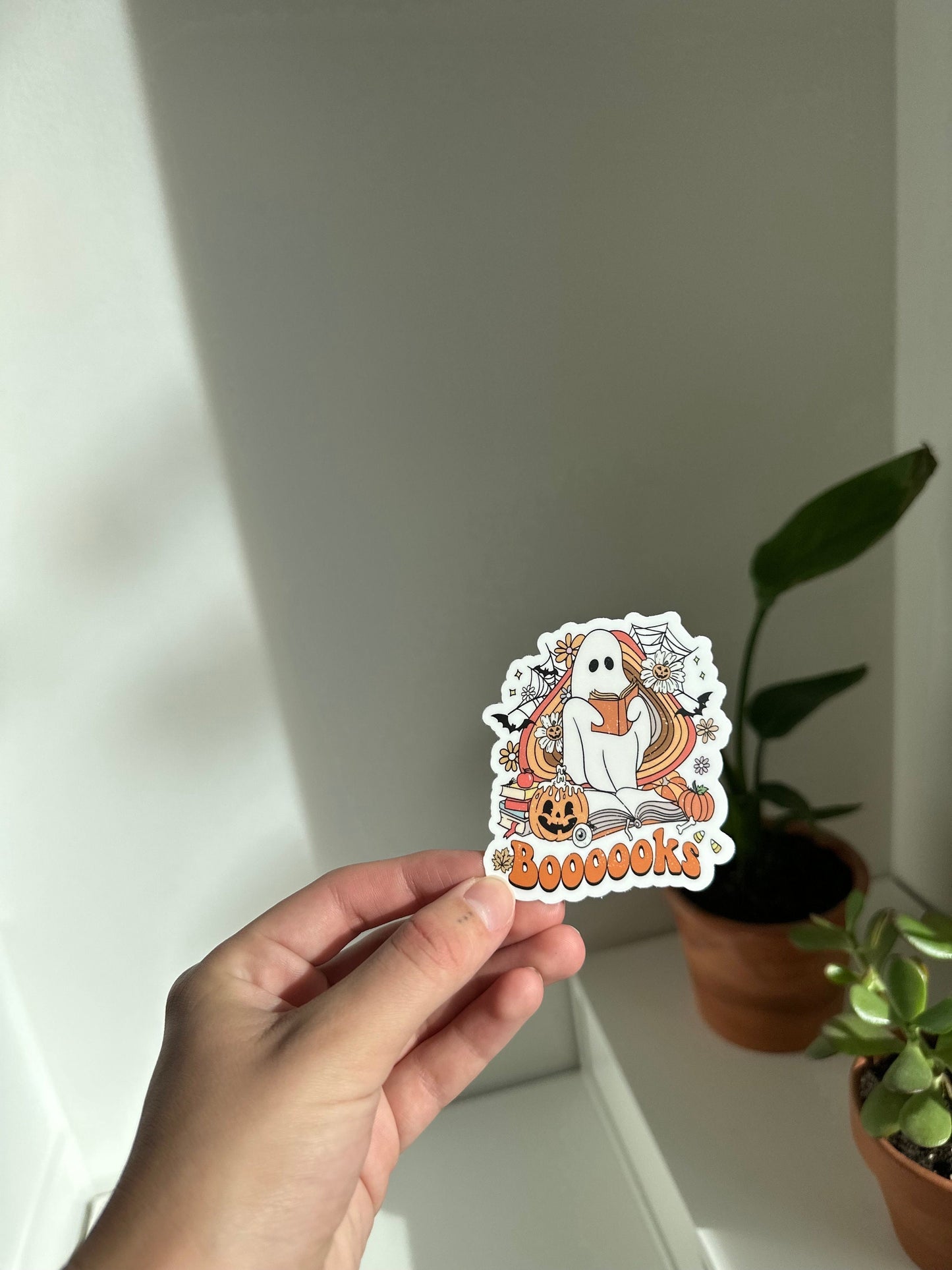 Boooooks Ghost Reading Sticker
