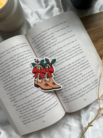 Holiday Cowgirl Boots Sticker