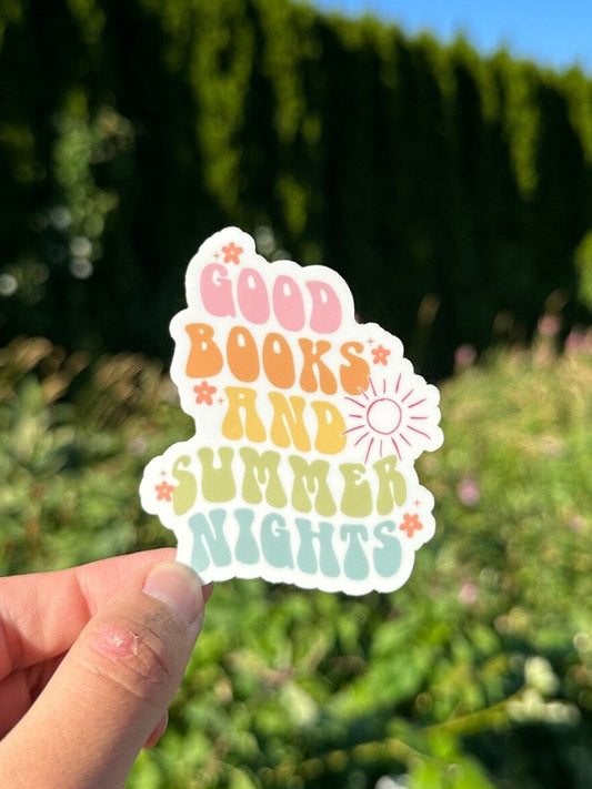 Good Books and Summer Nights Sticker