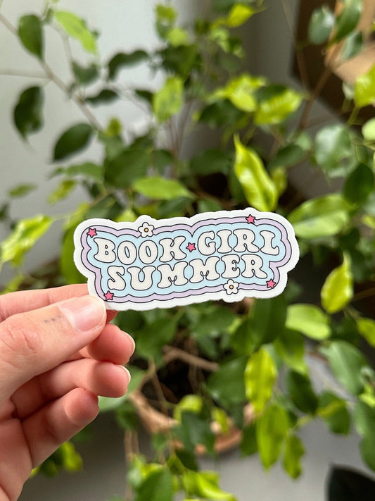Book Girl Summer Sticker