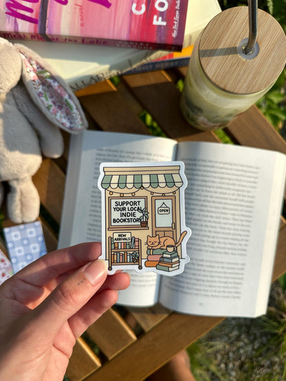 Support Your Local Indie Bookstore Sticker