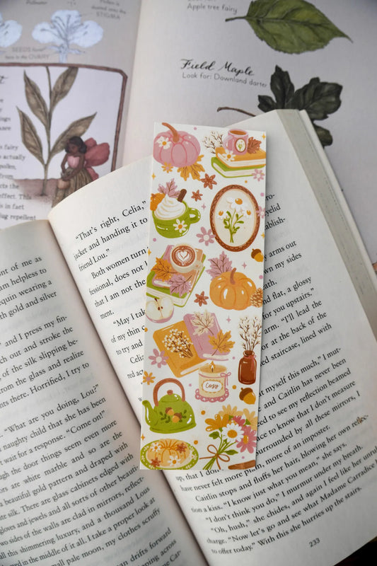 Cozy Autumn Bookmark